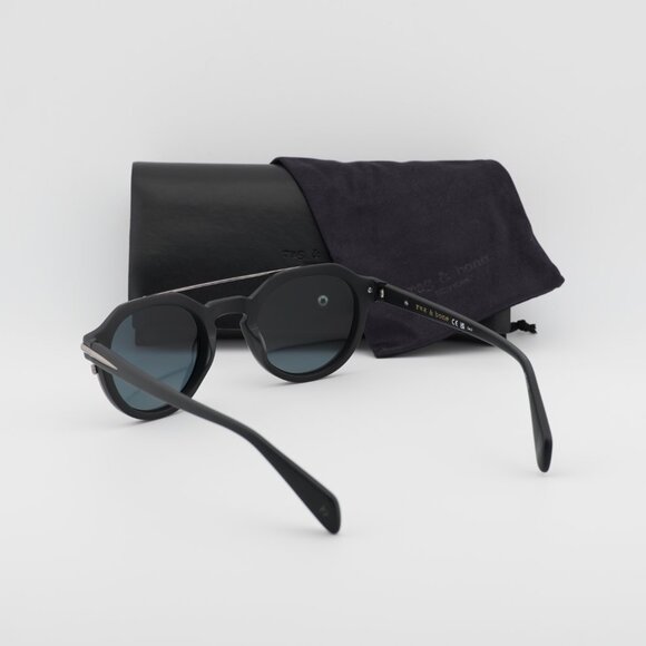 Rag & Bone RNB6006/S 0807 IR Square Sunglasses - Black/Smoke - Picture 4 of 9